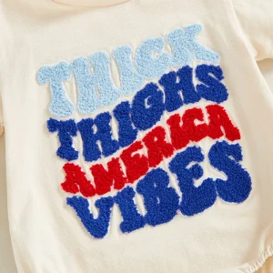 Infant Boy Jumpsuit  Printed Stars and Stripes Romper Outfit
