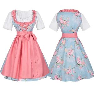 German Oktoberfest Bavarian Costumes  Dress With Apron